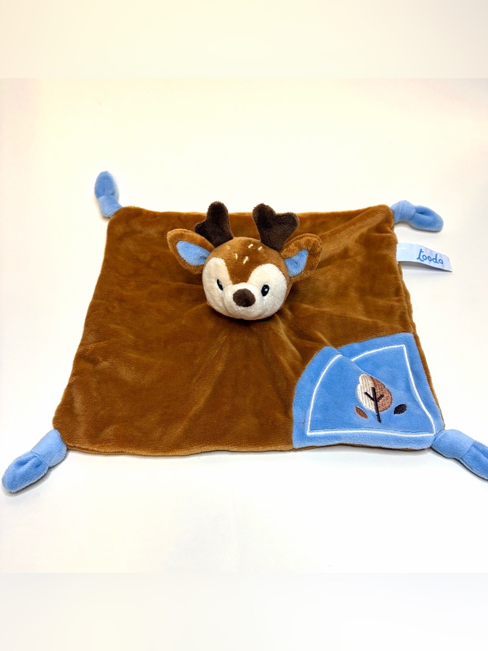 Toodo Switzerland Cream Beige Deer Baby Security Blanket Plush Lovey Rare